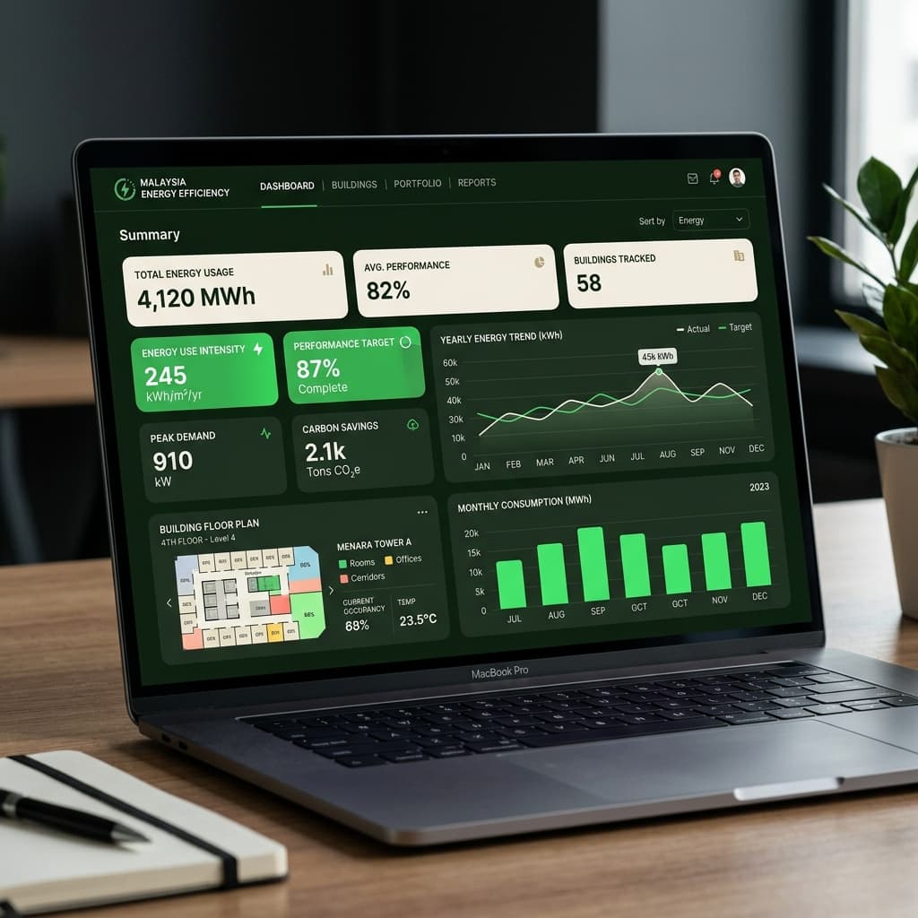 GreenBOS EECA dashboard showing energy analytics